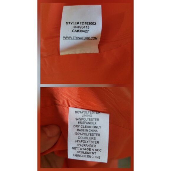 TRINA TURK Anderson Flutter Short Sleeves & Keyhole V-Neck Dress-US 2 - Picture 8 of 8